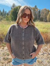 Load image into Gallery viewer, toasted oak short sleeve cardigan