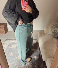 Load image into Gallery viewer, COOL GIRL WIDELEG SWEATS - washed teal
