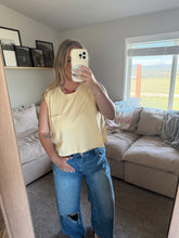 Load image into Gallery viewer, Dusty yellow boxy tank