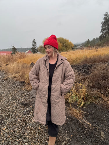 QUILTED JACKET - mushroom