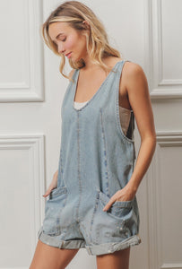 Denim Shortalls - light