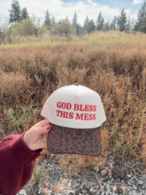 Load image into Gallery viewer, GOD BLESS THIS MESS LEOPARD TRUCKER