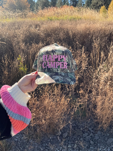 HAPPY CAMPER TRUCKER - pink
