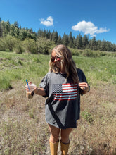 Load image into Gallery viewer, FLAG BOYFRIEND TEE - charcoal