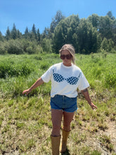 Load image into Gallery viewer, The polka dot bikini tee - dusty blue