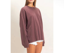 Load image into Gallery viewer, BOYFRIEND LONG SLEEVE - plum