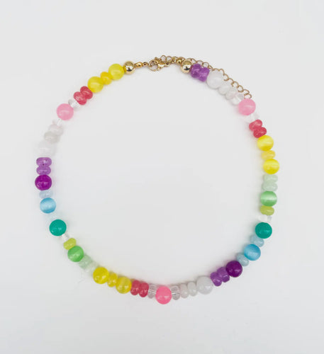 Bubble Rainbow Gem Necklace