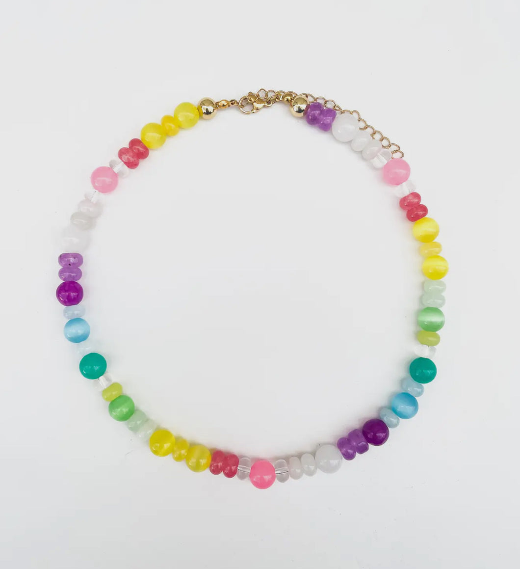 Bubble Rainbow Gem Necklace