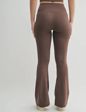 Load image into Gallery viewer, Chocolate crossover flare leggings