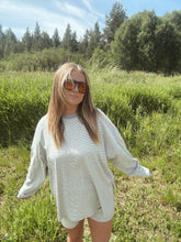 Load image into Gallery viewer, DRIFTER STRIPE OVERSIZED TOP - grey