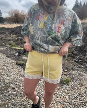 Load image into Gallery viewer, lace &amp; leisure shorts - butter yellow