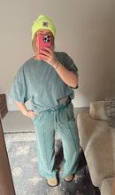 Load image into Gallery viewer, COOL GIRL WIDELEG SWEATS - washed teal