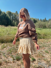 Load image into Gallery viewer, FLOWY GINGAM SKIRT - pale yellow