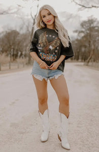 Desperado crop tee - distressed