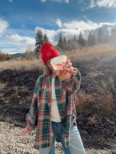 Load image into Gallery viewer, EVERGREEN PINE RAW EGDE FLANNEL