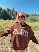 Load image into Gallery viewer, GINGAM BROWN PILATES MOCKNECK