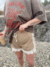 Load image into Gallery viewer, lace &amp; leisure shorts - toffee