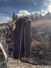 Load image into Gallery viewer, FIRESIDE LONG PUFF VEST - CHARCOAL