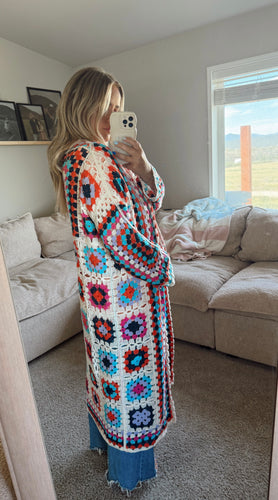 GRANNY SQUARE CROCHET CARDIGAN