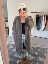 Load image into Gallery viewer, Ashed Olive Long Cardigan