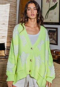 Neon star cardigan