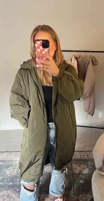 Quilted Puffer - army green