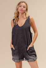 Load image into Gallery viewer, Denim Shortalls - charcoal