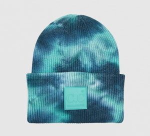 TEAL TIE DYE BEANIE