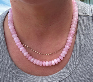 ROSE QUATZ GEM NECKLACE