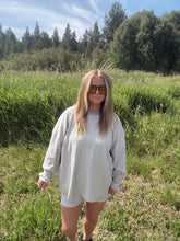 Load image into Gallery viewer, DRIFTER STRIPE OVERSIZED TOP - grey
