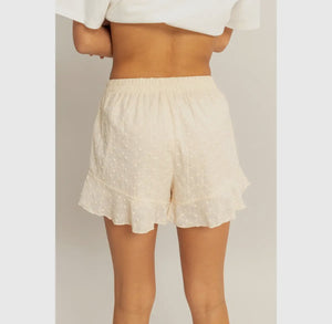 Eyelet Ruffle Shorts