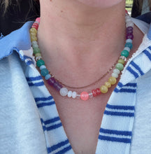 Load image into Gallery viewer, Bubble Rainbow Gem Necklace
